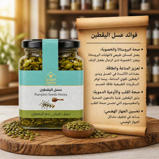 عسل مع بذور اليقطين (القرع)