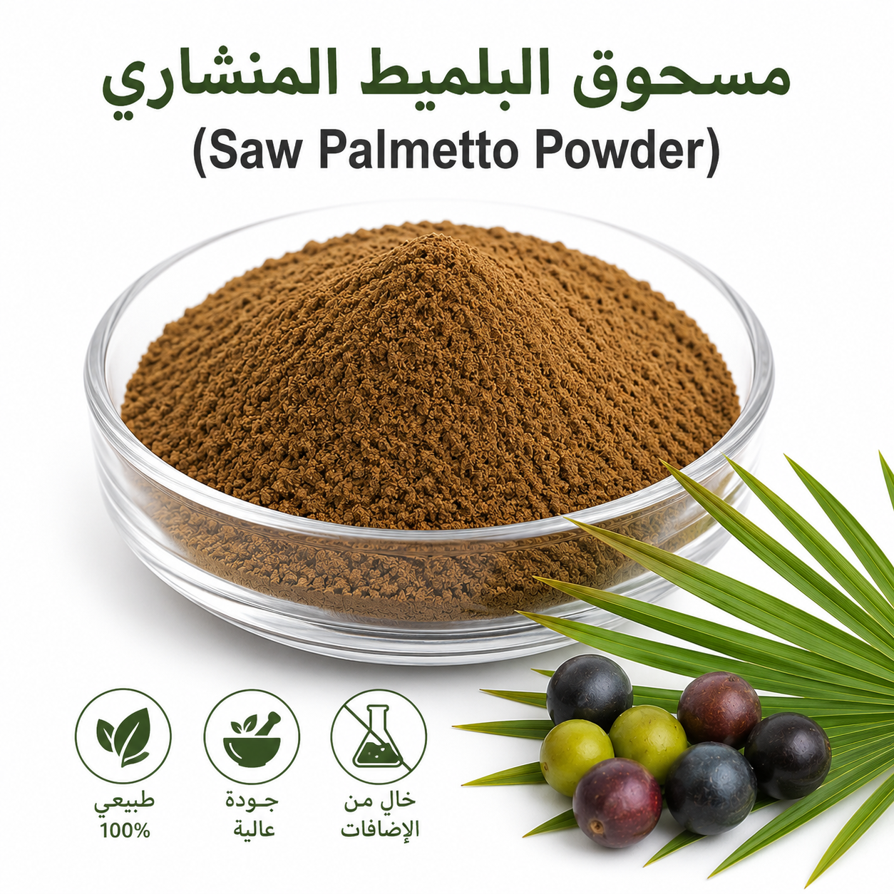 مسحوق البلميط المنشاري  ( Saw Palmetto Powder) 50g