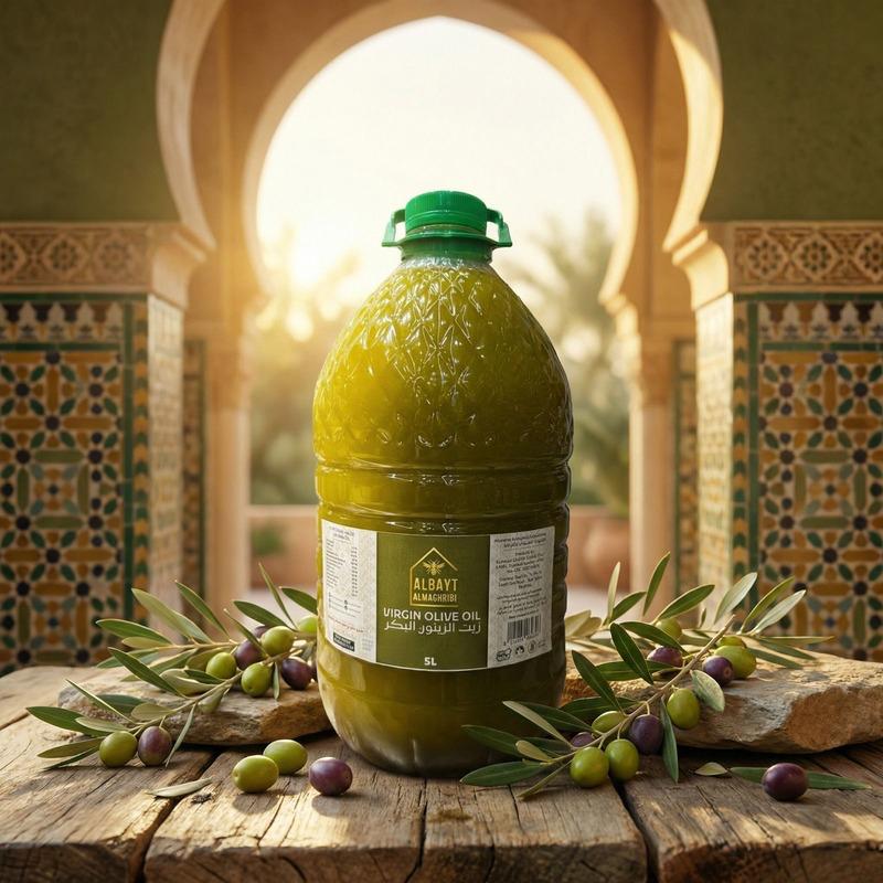 زيت زيتون مغربي بكر ممتاز – عصر على البارد – 5 لتر